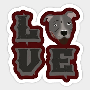 Love Pitbull Sticker